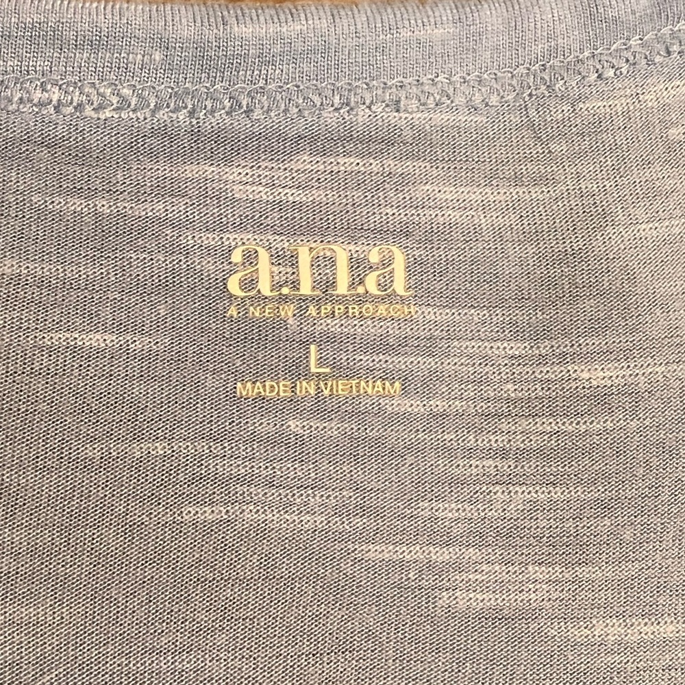 A.n.a. Baby Blue Short Sleeved Blouse Large - Picture 3 of 8